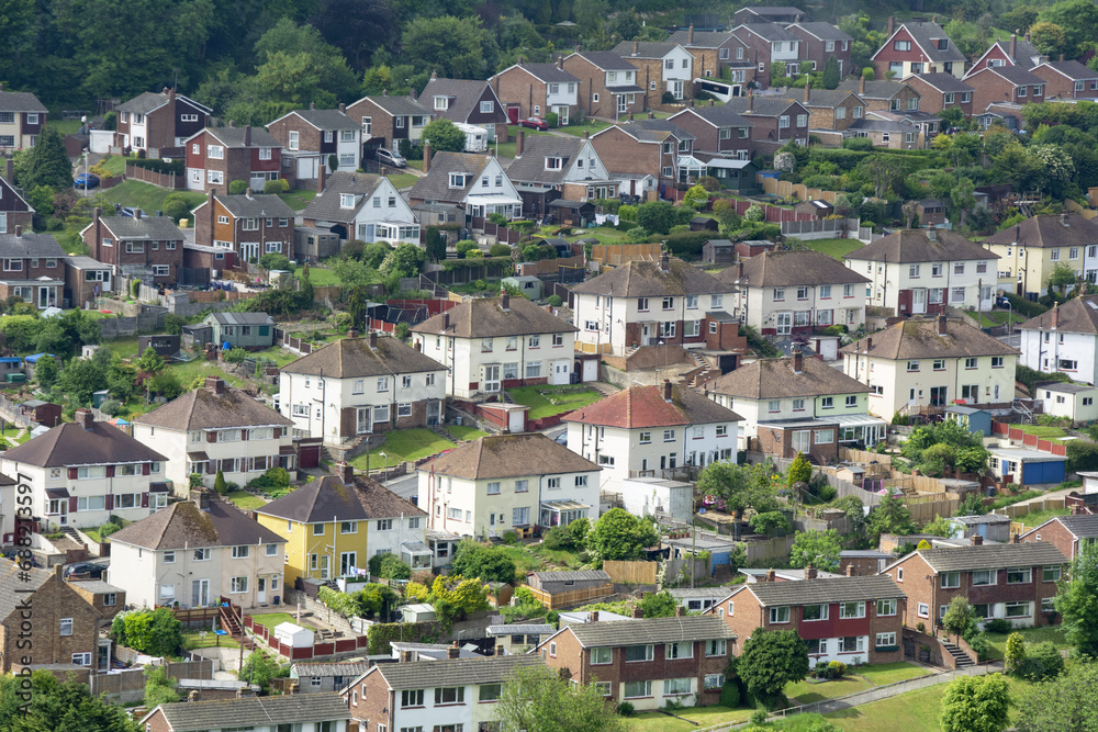 Fototapeta premium Rows of houses in uk