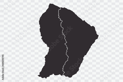 French Guiana Map iron Color on White Background quality files Png