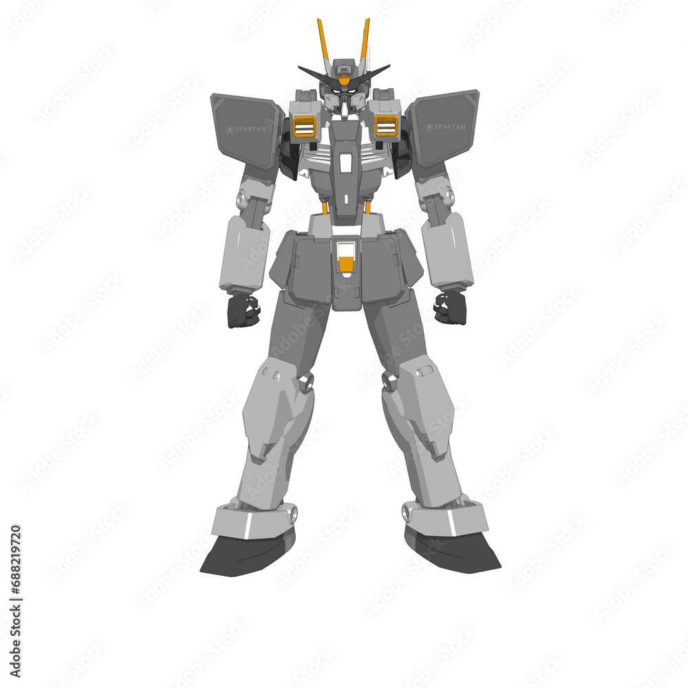 Spartan Bipedal Mobile Suit Mech Design Spartan Bipedal Mobile Suit Mech Design