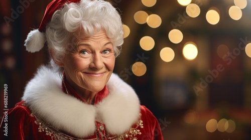 christmas portrait of mrs claus