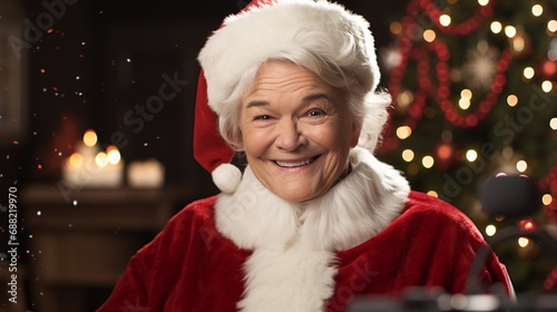 christmas portrait of mrs claus