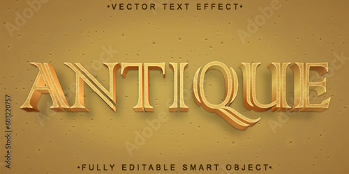 Historical Antique Vector Fully Editable Smart Object Text Effect