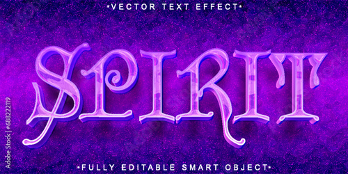 Purple Spirit Vector Fully Editable Smart Object Text Effect