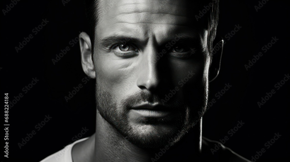 Man with a masculine facial structure Man with a masculine facial structure
