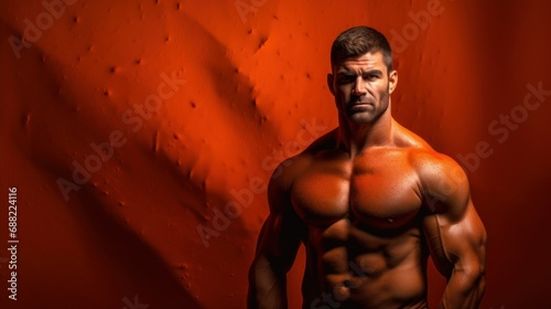 A muscular masculine man