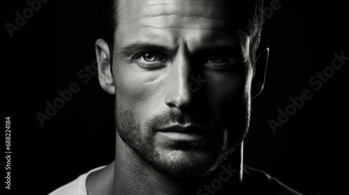 Man with a masculine facial structure
