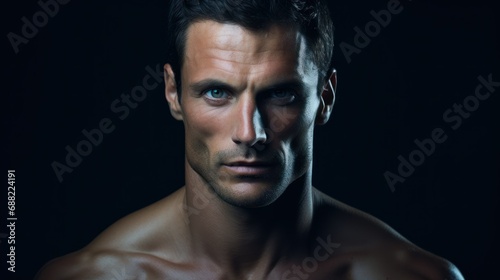 Man with a masculine facial structure