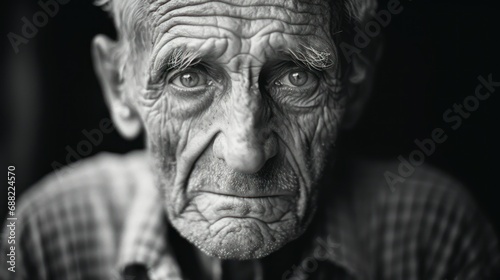 Close-up of an old man