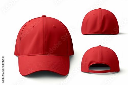Baseball cap mockup. Background with selective focus and copy space photo