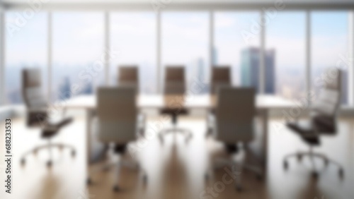 明るい会議室のイメージ（ぼかし）