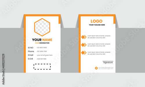 Id card for business,school,personal and corporate .Double-sided creative id card template popular id card design 2024