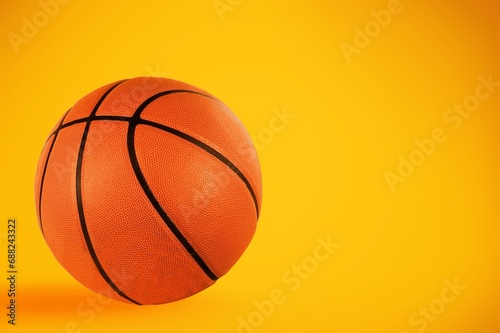 New classic orange basketball ball