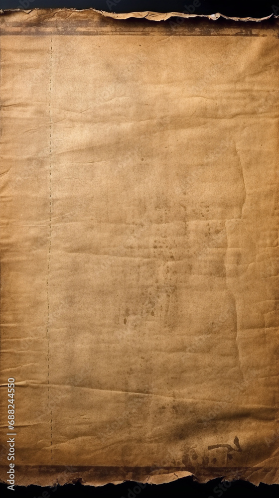 old paper or parchment grungy texture with lots of discoloration, dust, and creases - generative AI old paper or parchment grungy texture with lots of discoloration, dust, and creases - generative AI