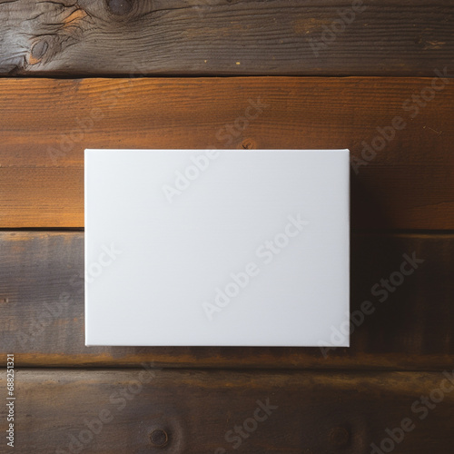 business card mock up on wooden surface
