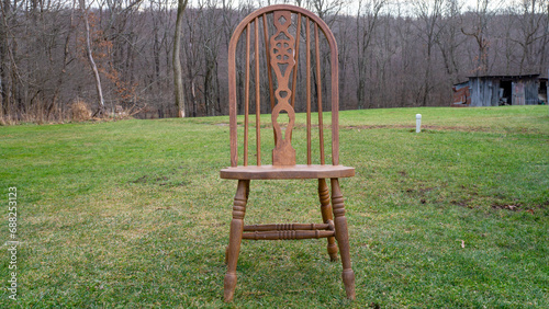 Wallpaper Mural wooden chair in the garden Torontodigital.ca