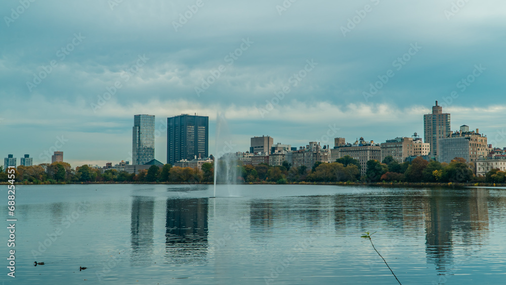 Jacqueline Kennedy Onassis Reservoir inside Central Park in New York City