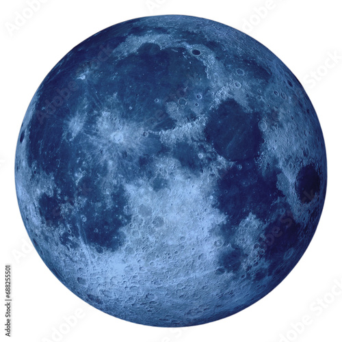 Fototapeta Naklejka Na Ścianę i Meble -  Full Moon isolated. High Quality Blue Moon 