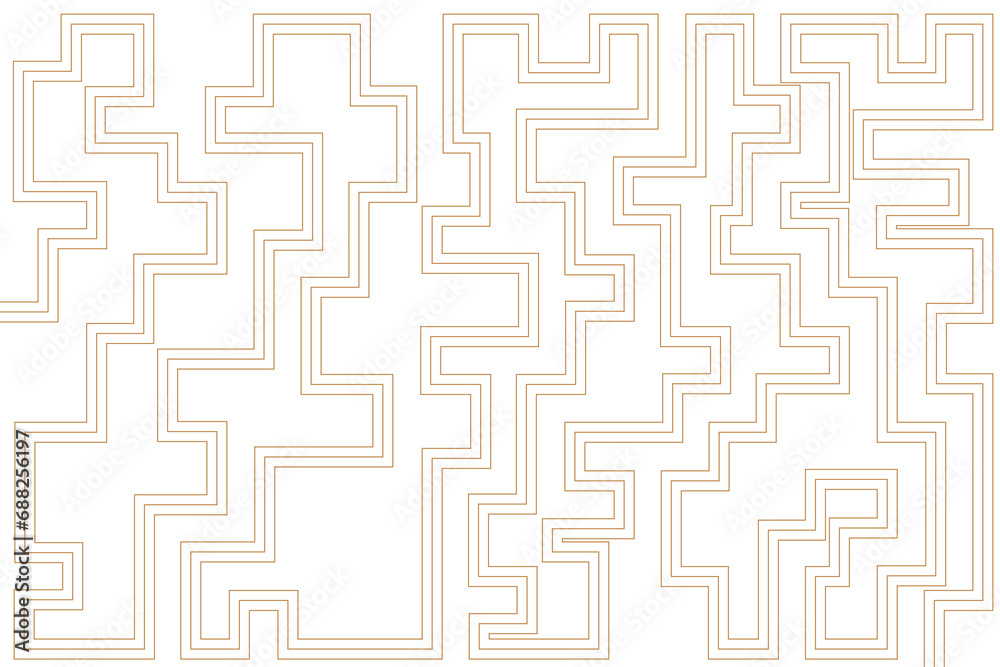 Abstract of background vector. Design labyrinth of mosaic line gold of white background. Design print for illustration, textile, puzzle, magazine, cover, card, background, wallpaper. Set 18 Abstract of background vector. Design labyrinth of mosaic line gold of white background. Design print for illustration, textile, puzzle, magazine, cover, card, background, wallpaper. Set 18