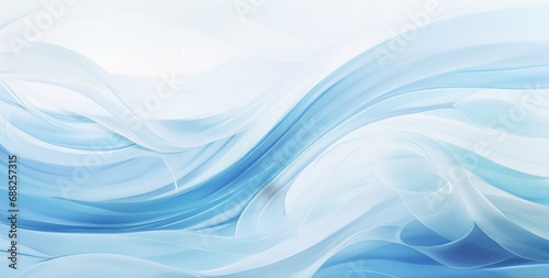 Generative AI image of abstract ocean background in white with blue swirls