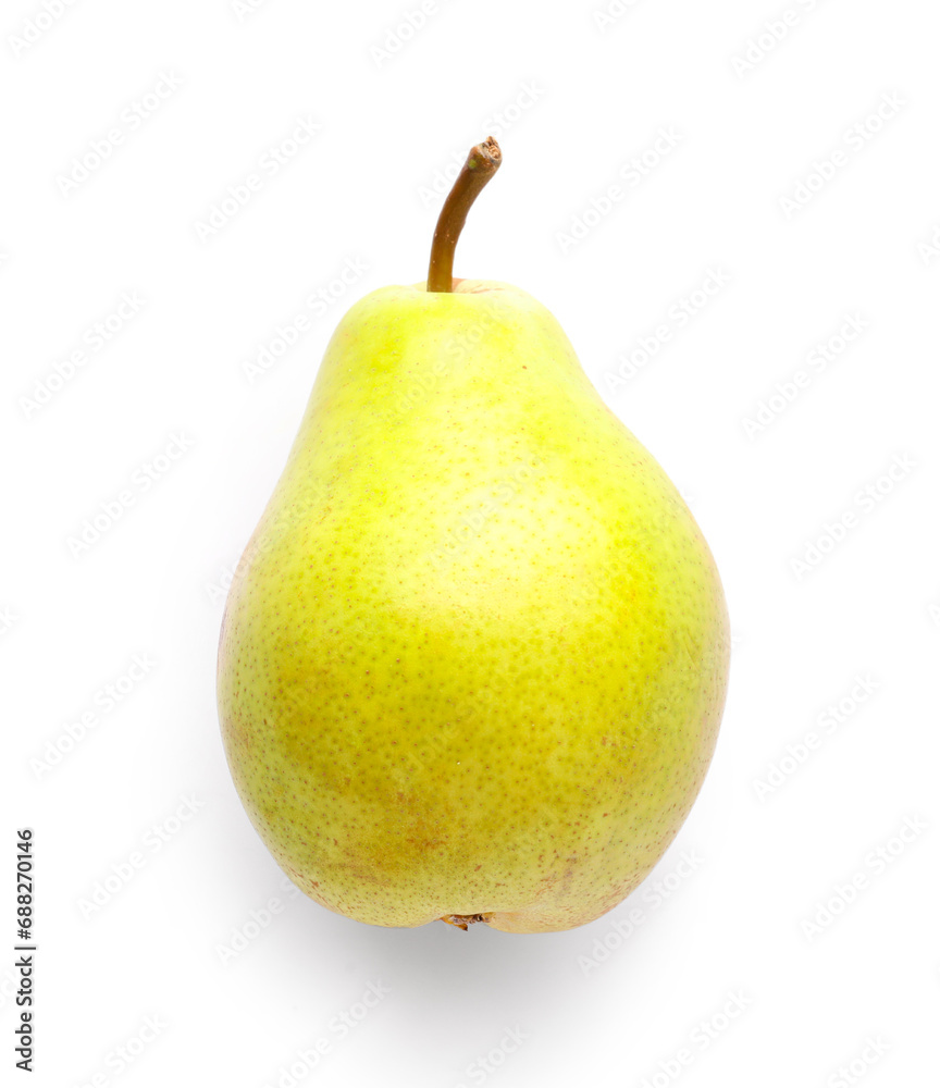 Ripe pear isolated on white background