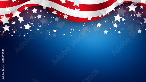 Photographie Patriotic American Backdrop: USA Political Vector Design in Vibrant Red, White,