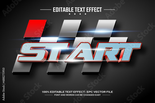 Start 3D editable text effect template