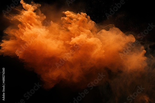 splash particles dust orange motion Freeze background black explosion powder Abstract chemistry cloud colours cosmic cosmos dye explode