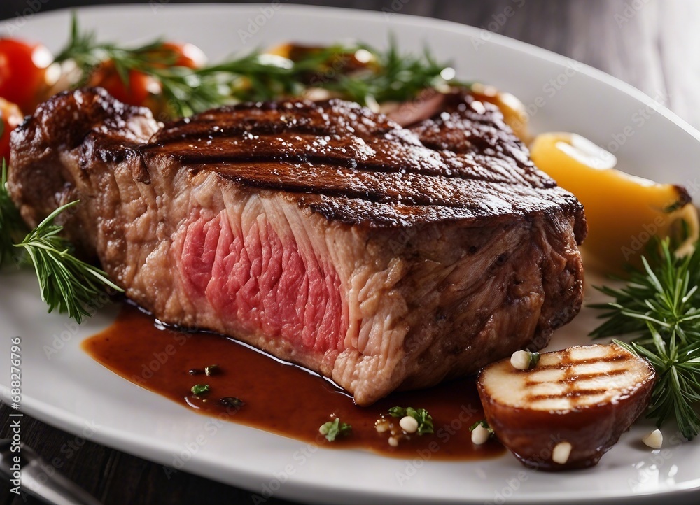 tomahawk ribeye steak at restaurant
