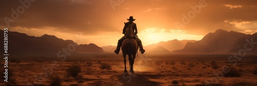 A person riding a horse and wearing a cowboy hat