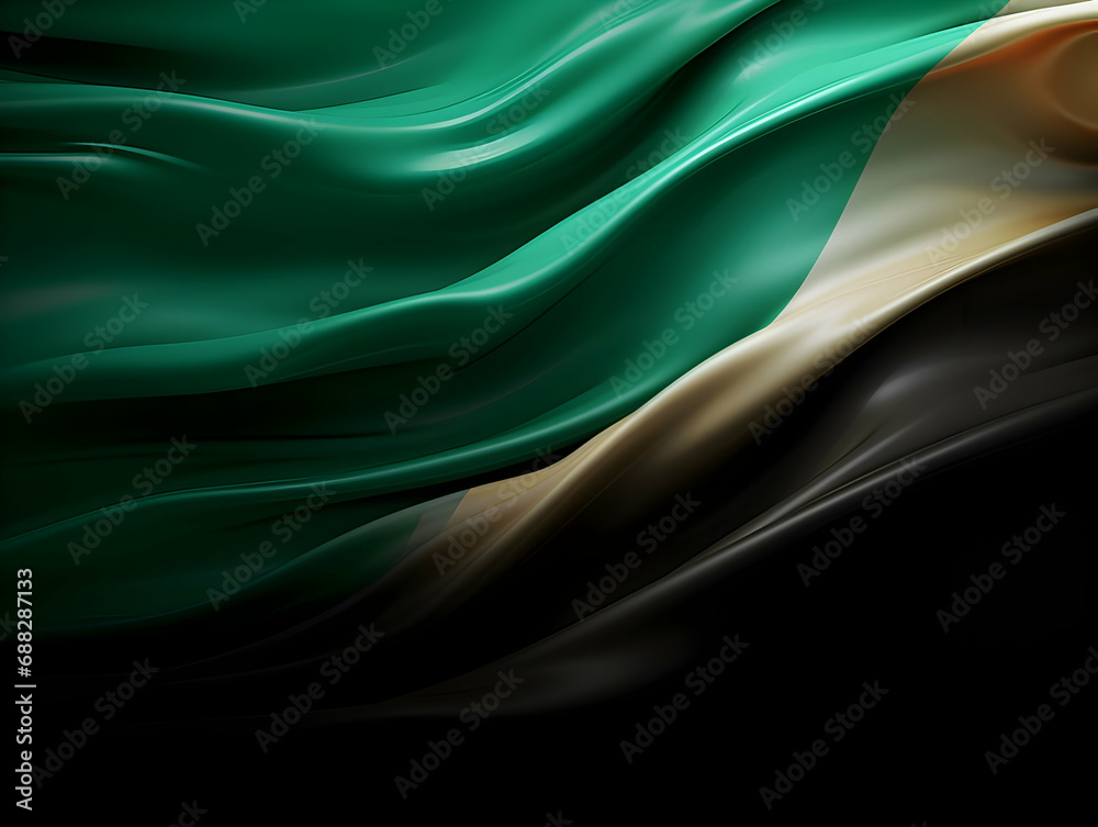 Fototapeta premium United arab emirates national flag background, UAE flag weaving made by silk cloth fabric, UAE background, ai generated image