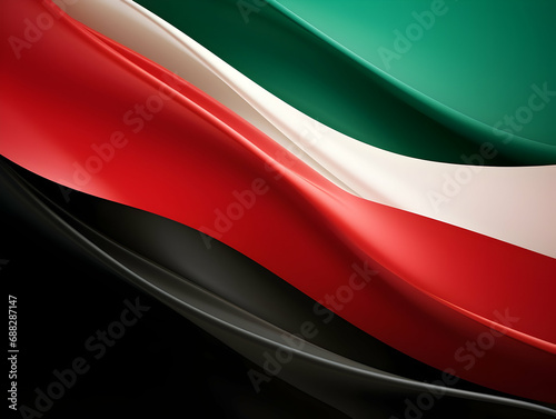 United arab emirates national flag background, UAE flag weaving made by silk cloth fabric, UAE background, ai generated image