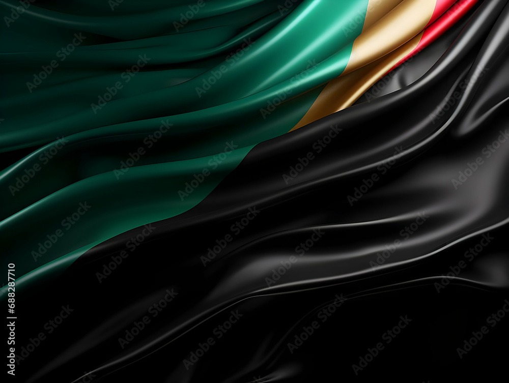 United arab emirates national flag background, UAE flag weaving made by silk cloth fabric, UAE background, ai generated image