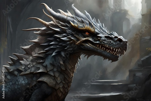 oncept art of diffrent breed of a Game of Thrones dragon, series screengrab photo