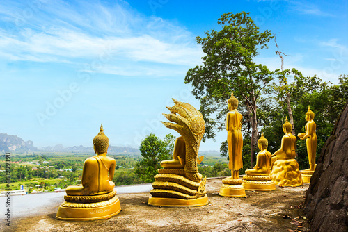 Buddha statue on Guan Yin Bodhisattva Mountain in Krabi Thailand photo