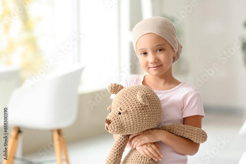 Little Asian girl after che...
