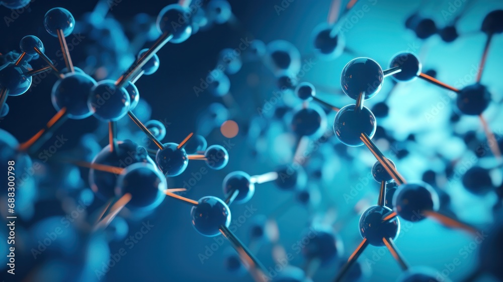 molecule or atom, Abstract structure for Science or medical background, 3d illustration, science, atom, abstract, chemistry, structure, blue, chemical, background molecule or atom, Abstract structure for Science or medical background, 3d illustration, science, atom, abstract, chemistry, structure, blue, chemical, background