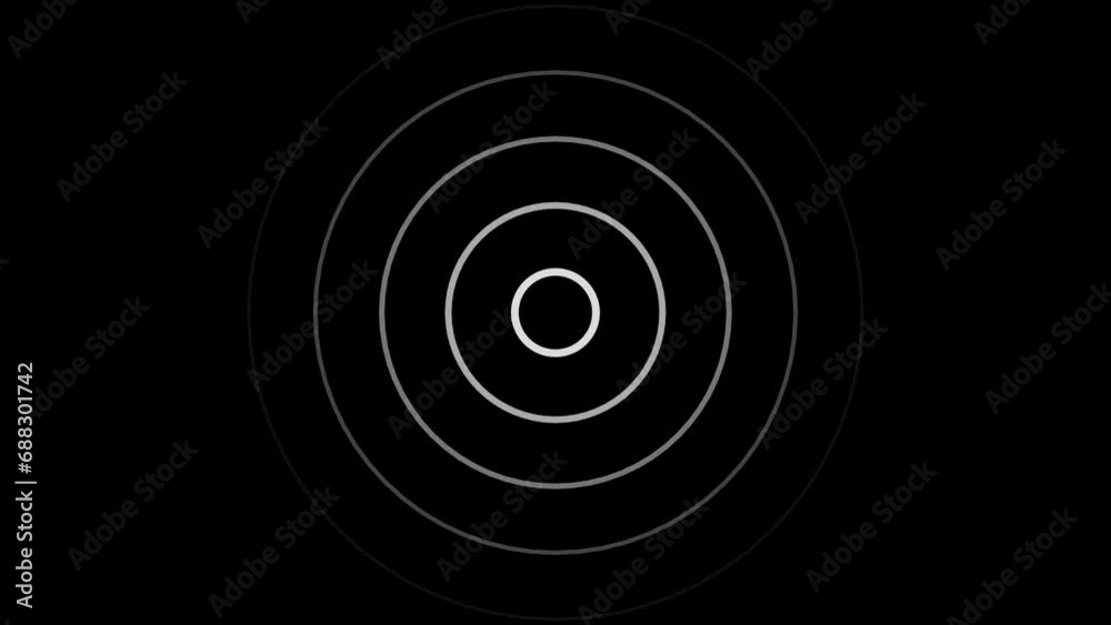 Radio wave animation, scanning waveform animation on black background. Radio wave animation, scanning waveform animation on black background.