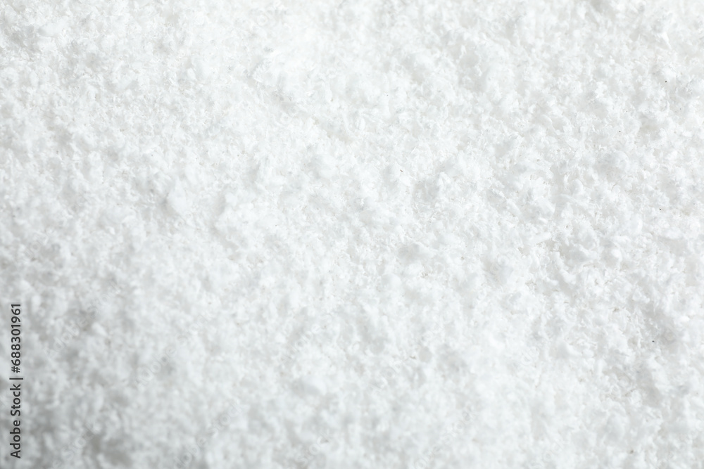 Pile of white snow as background, closeup view Pile of white snow as background, closeup view