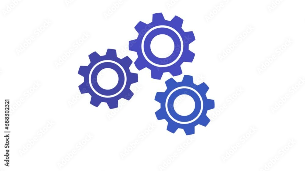 Connected cogwheel rotating of group animation, cogwheel rotating animation. Connected cogwheel rotating of group animation, cogwheel rotating animation.