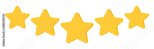 Golden five stars business rating illustration vector decoration