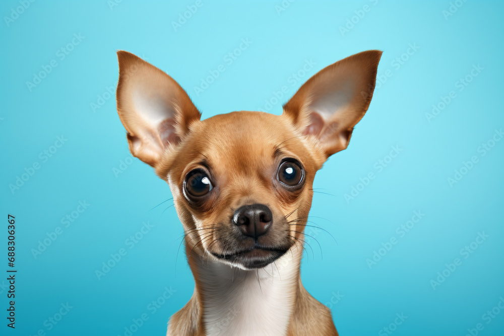 a small dog with big ears and a big nose