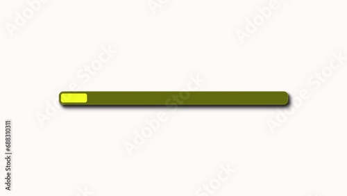 Yellow color loading bar icon on a white abstract background.