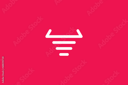 Bull logo design icon vector template