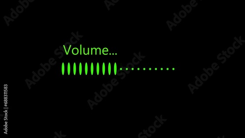 Colorful volume icon animate on a black background. photo