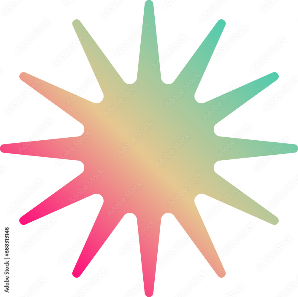 rainbow star shape brutalist abstract geometric style rainbow star shape brutalist abstract geometric style