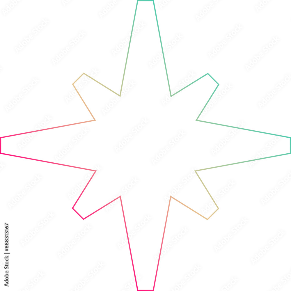 rainbow star shape brutalist abstract geometric style rainbow star shape brutalist abstract geometric style
