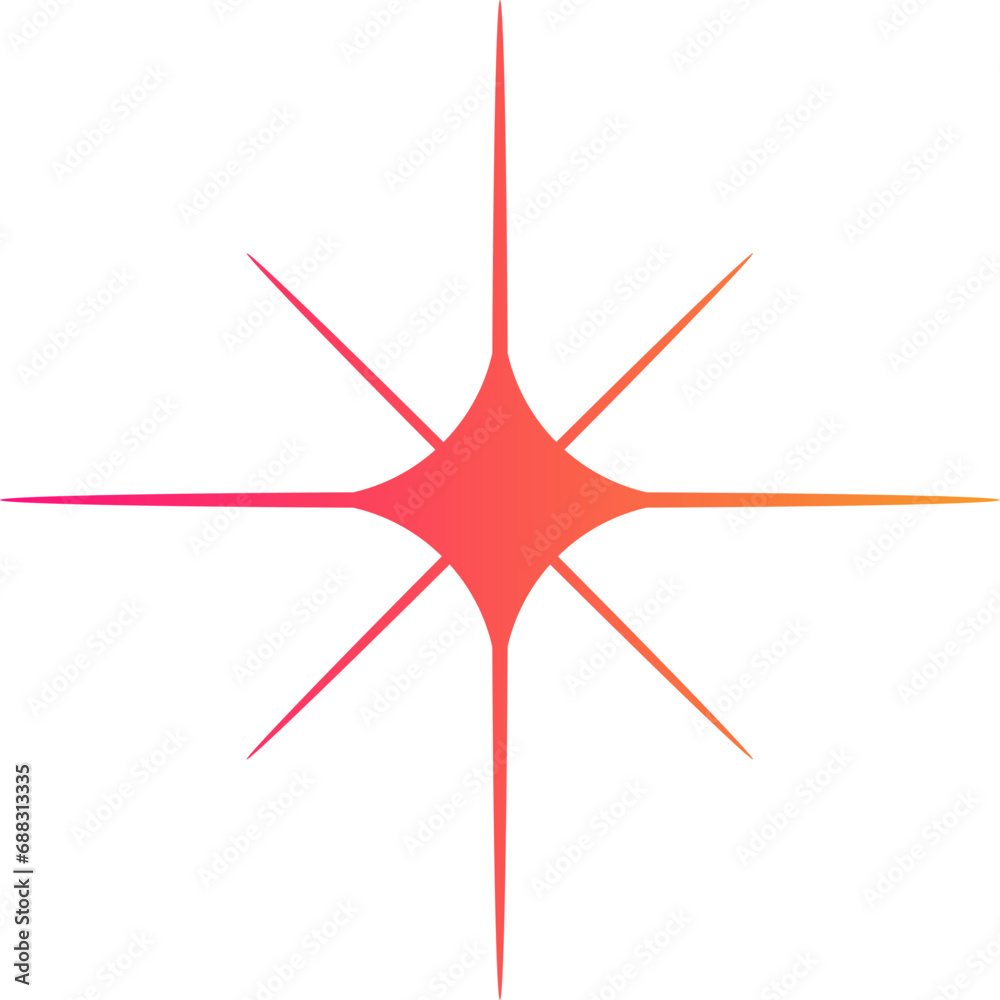 Obraz premium pink star shape brutalist abstract geometric style
