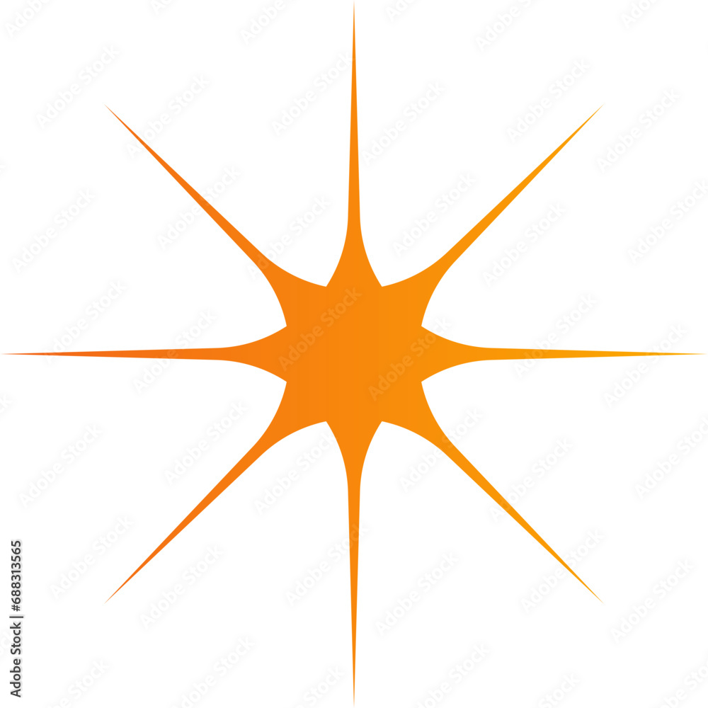 orange star shape brutalist abstract geometric style orange star shape brutalist abstract geometric style