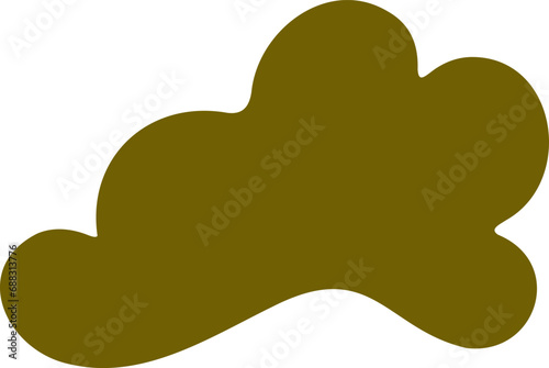 Ink blot shape vector illustration. Simple blotch silhouette design element