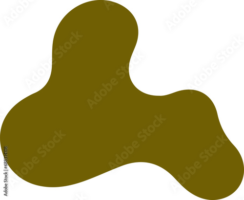 Ink blot shape vector illustration. Simple blotch silhouette design element